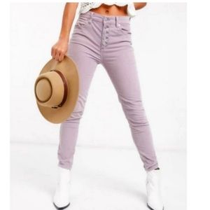 Free People Sun Catcher Frosted Lilac Pants Size 27 NWT